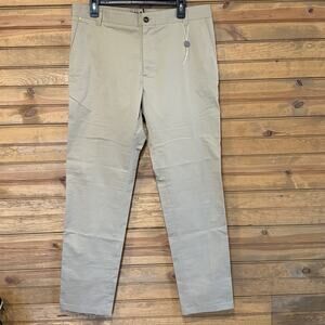 Men's Slim Chino Pants in Light Khaki - Classic Everyday Trousers